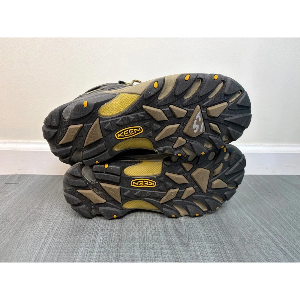 Keen Utility Lansing Mid Work Boots 9.5D Raven Gray Steel Toe EH Safety Hiking